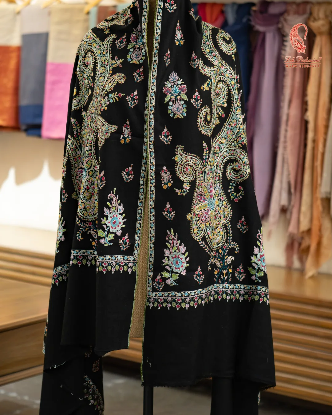 Black paisley shawl