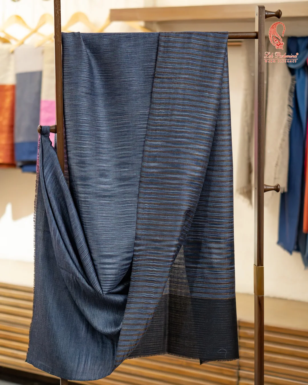 Steel blue stole