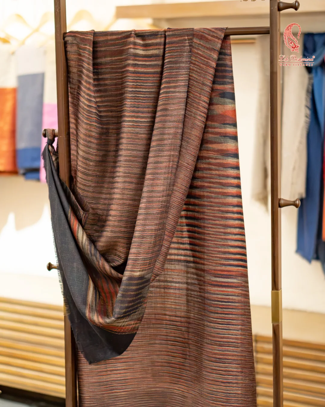 Rust stripe stole