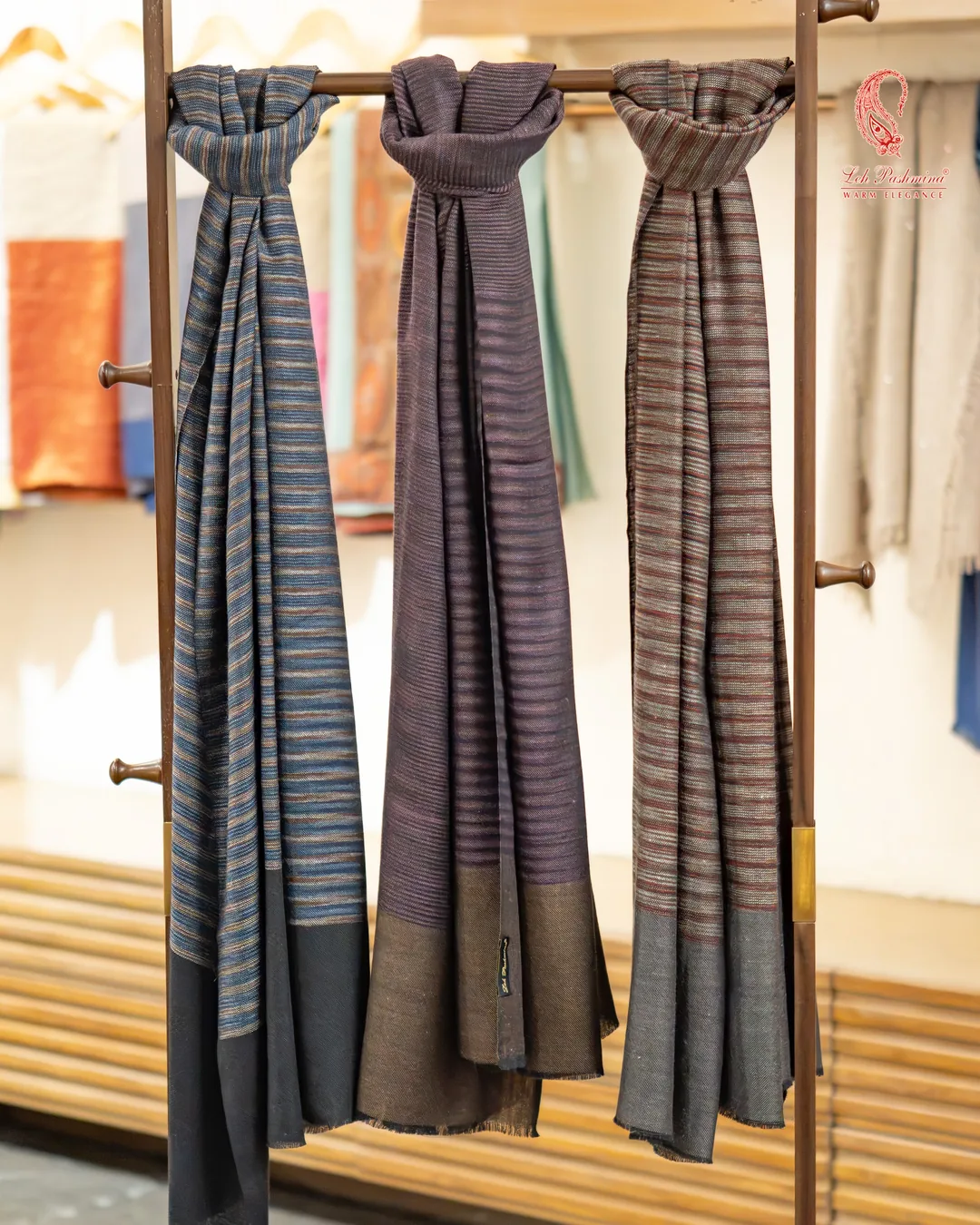 Striped stole trio