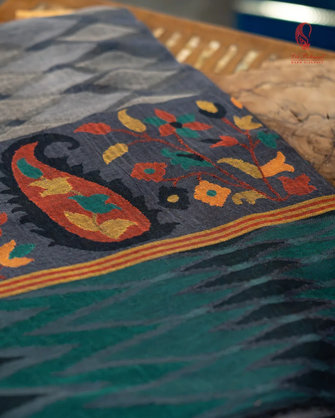 Slate paisley stole