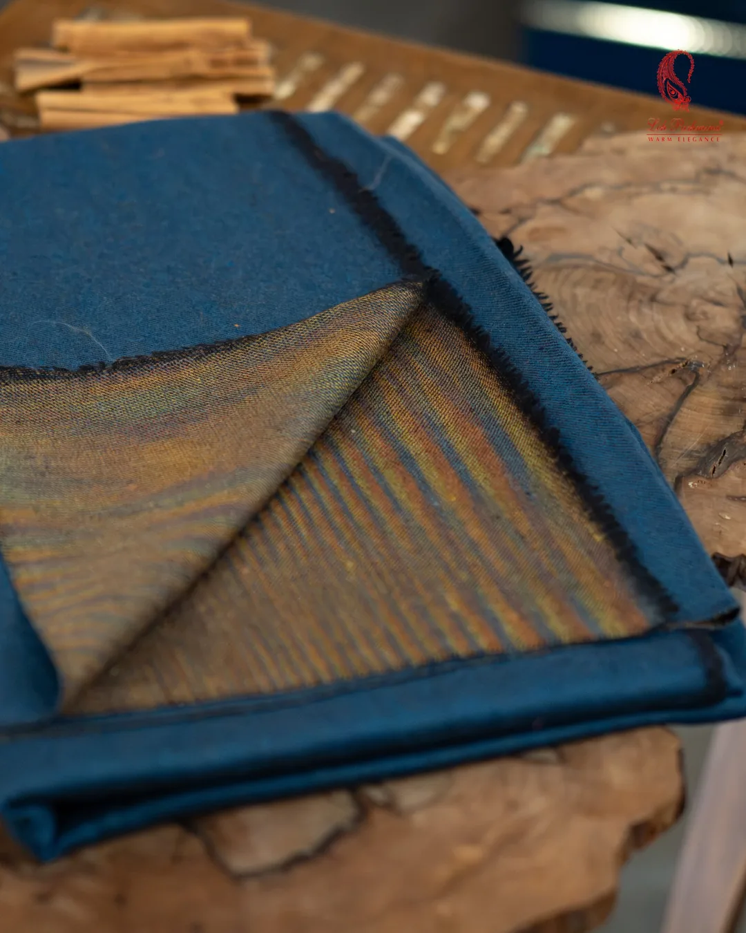 Teal reversible stole